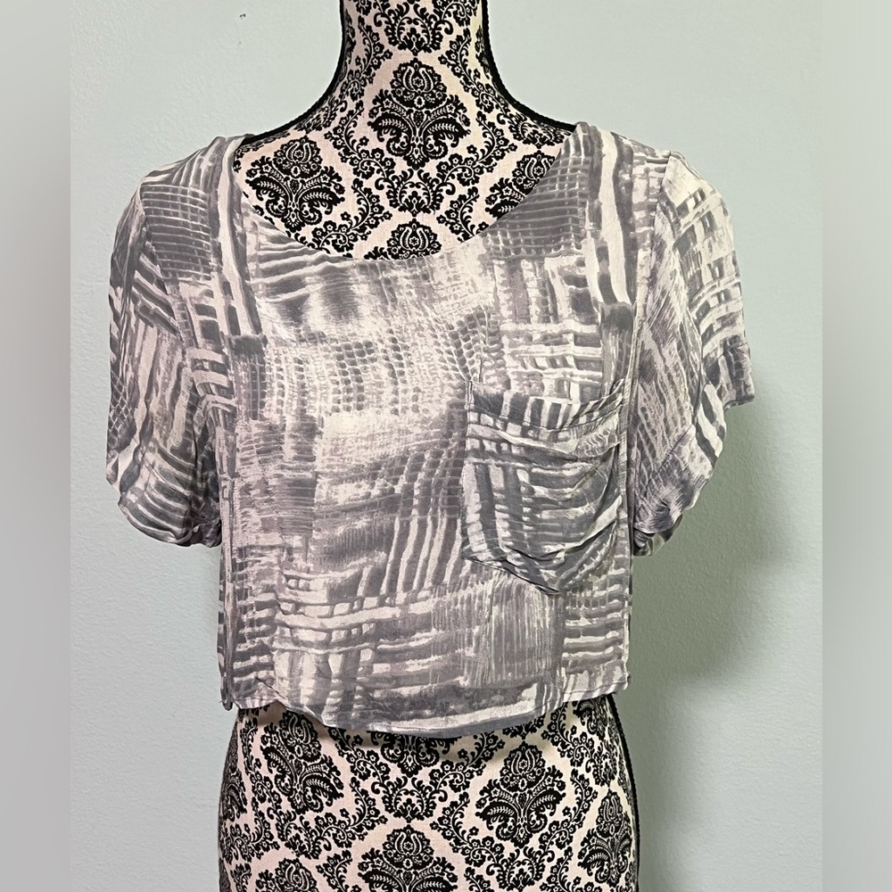 Nicholas K Gray Patterned Crop Top